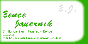 bence jauernik business card